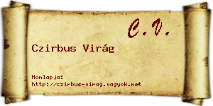 Czirbus Virág névjegykártya