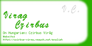 virag czirbus business card